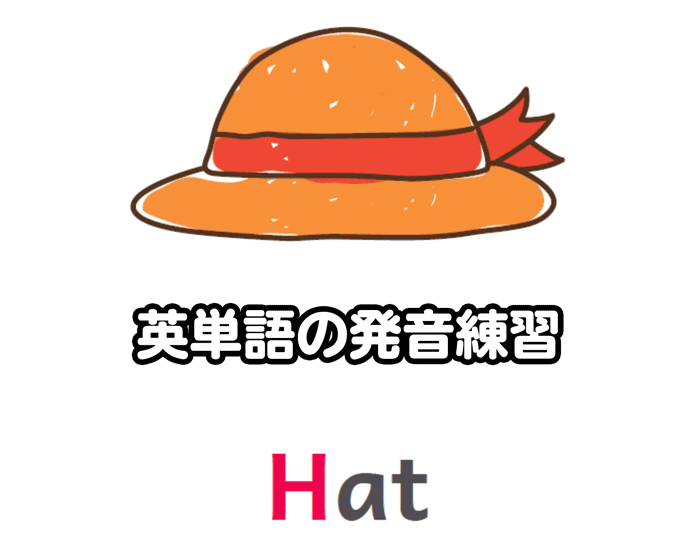 英単語の発音練習で使うカード（Hat）