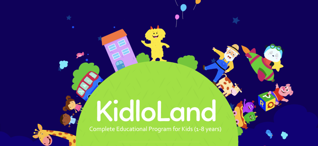 子供向け有料英語アプリのオススメ「KidloLand」の起動画面の画像